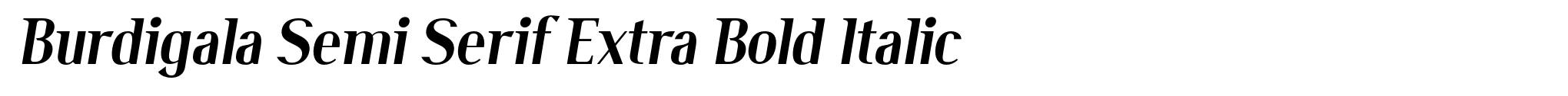 Burdigala Semi Serif Extra Bold Italic image